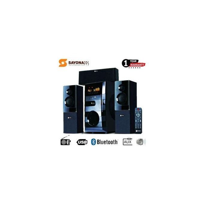 Sayonapps SHT-1142BT 3.1 Channel Black Subwoofer Speaker System