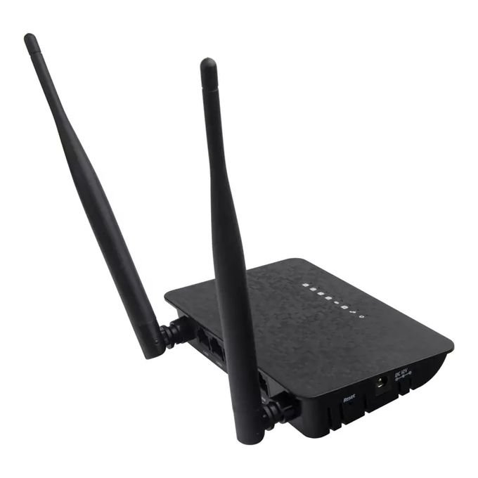 Black Wireless Router with 300Mbps Speed