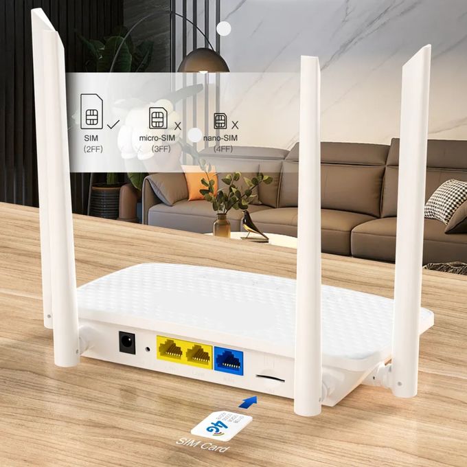 White 4G SIM Wireless Router