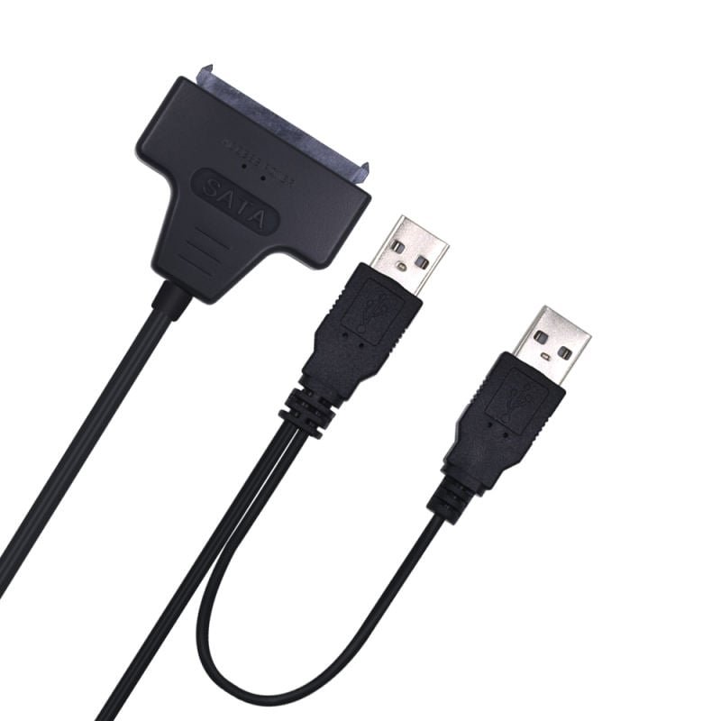 Usb 2.0 To 7 15 22pin Sata Adapter Cables External Power For 2.5” Ssd Hdd Hard Disk Drive Converter In Kumasi