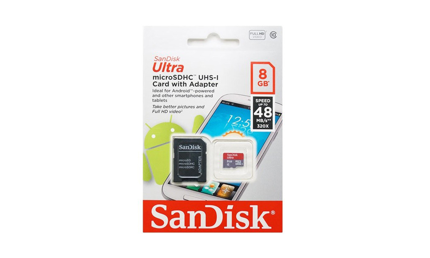 8GB Micro SD Card by Sandisk