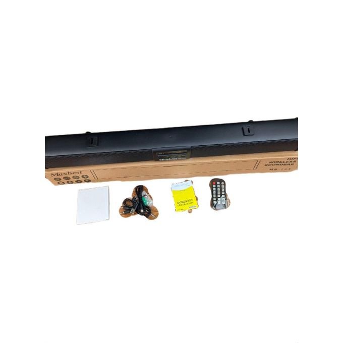 Maxbest Black Rechargeable Wireless Bluetooth Sound Bar for TV with Remote Control in kumasi