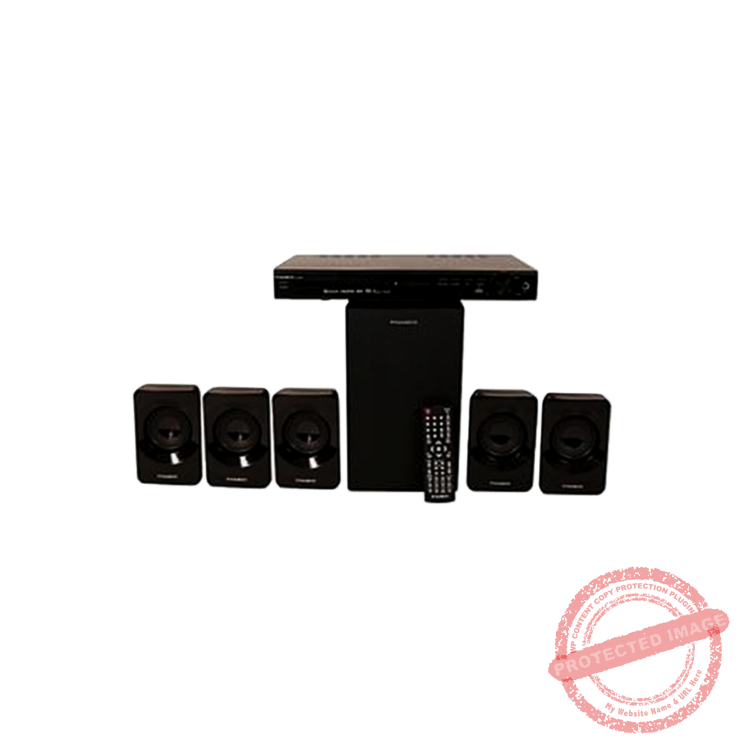 Nasco 75W 5.1 Channel Home Theater DVD & Karaoke Sound System | Bluetooth, MP3 Playback, FM Radio, USB Connectivity, Remote Control [HT-233BK]