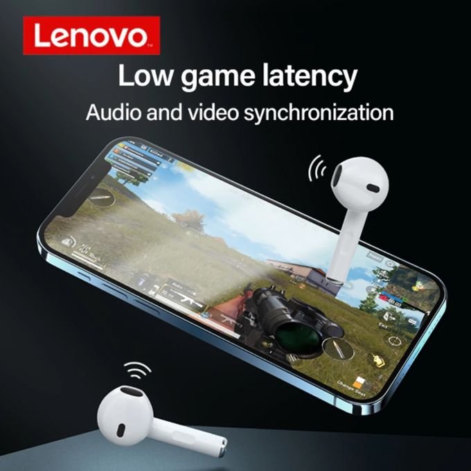 Lenovo XT83 Noise-Canceling Microphone with Touch Control Sports Headphones – White in kumasi