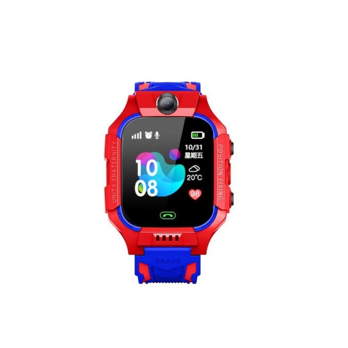 Red Q19 Kids Smart Watch Bracelet with LBS Location Tracking, SOS Feature, Camera, Phone, and Voice Chat