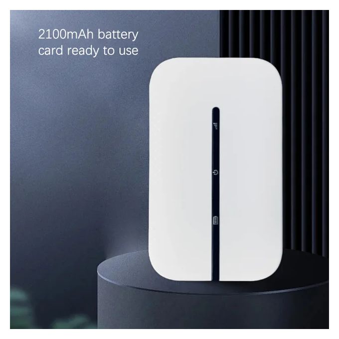 150Mbps Portable 4G LTE Mobile MiFi with SIM Card Slot (M8b) - 2100mAh - White