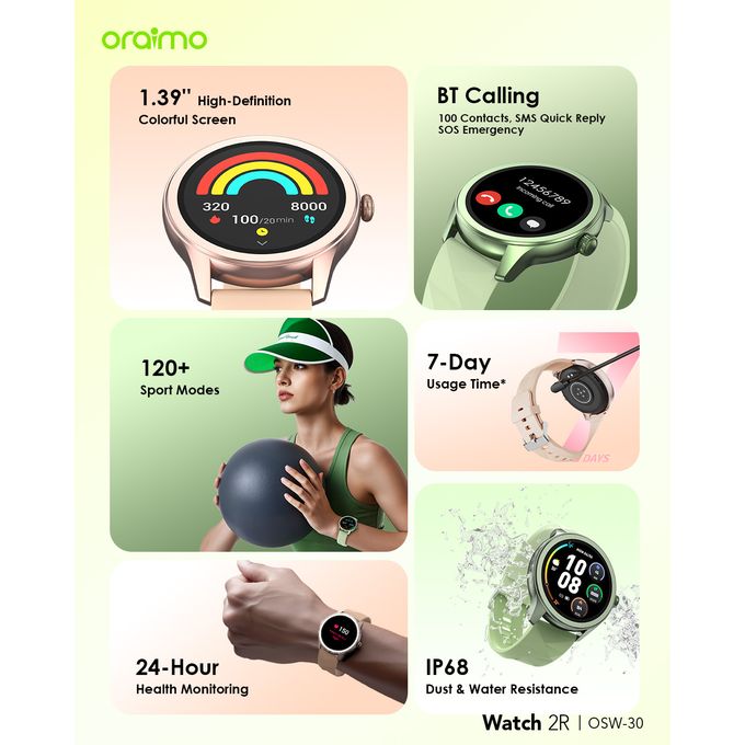 Oraimo 2R 1.39-Inch TFT IP68 Smartwatch
