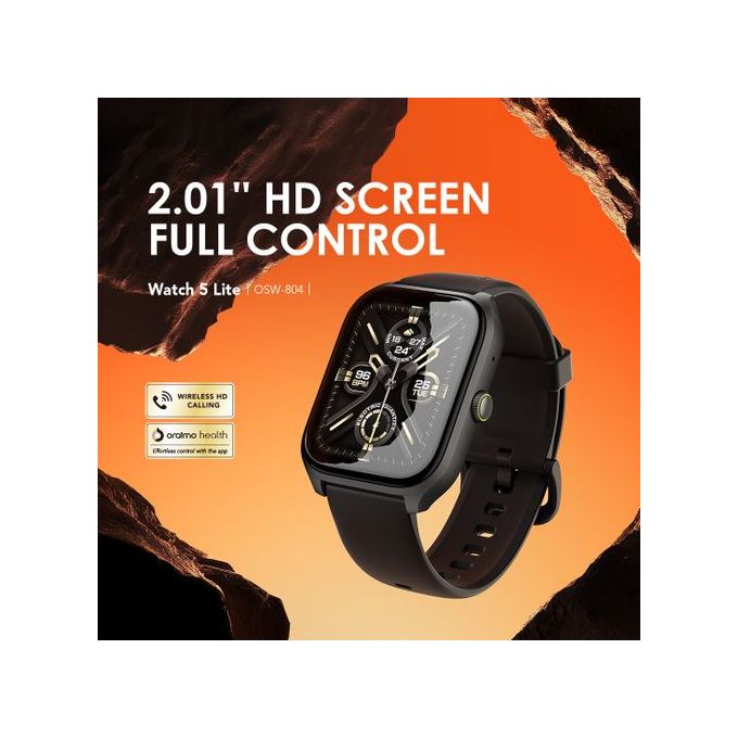 Oraimo 5 Lite Smart Watch - 2.01-inch HD, IP68 Waterproof