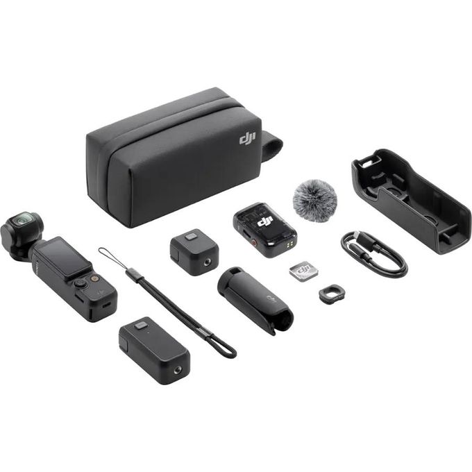 DJI Osmo Pocket 3 – 3-Axis Stabilized 4K Handheld Camera with Rotatable Touchscreen (Creator Combo) – Gray
