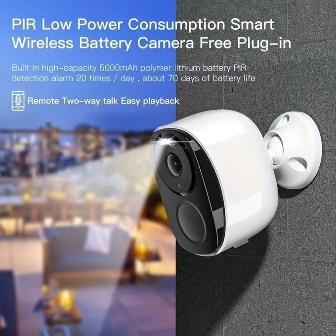 2K WiFi Security Camera with AI Motion Detection, Floodlight, and Color Night Vision
