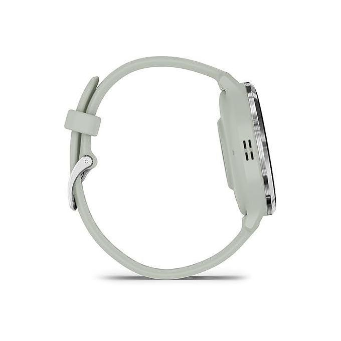 Garmin Venu® 3S Soft Gold Stainless Steel Bezel with French Gray Case and Silicone Strap