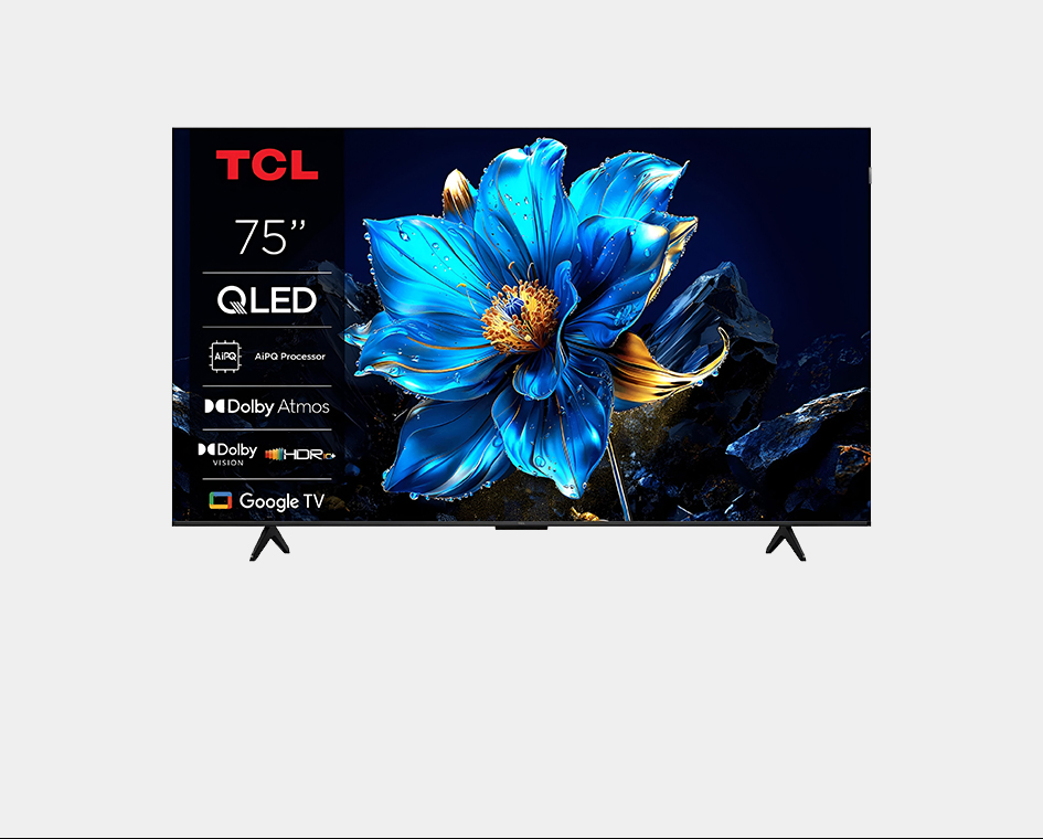 TCL 75-Inch QLED 4K HDR Smart Television Featuring Google TV and Dolby Atmos