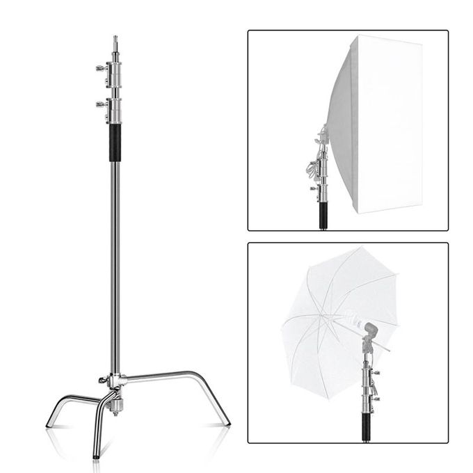 Silver C-Stand Lighting Support