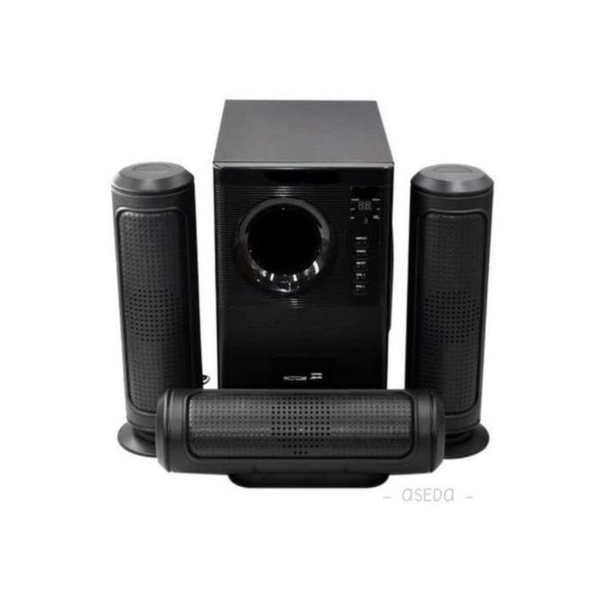 Black Bluetooth Home Theater System with Remote Control