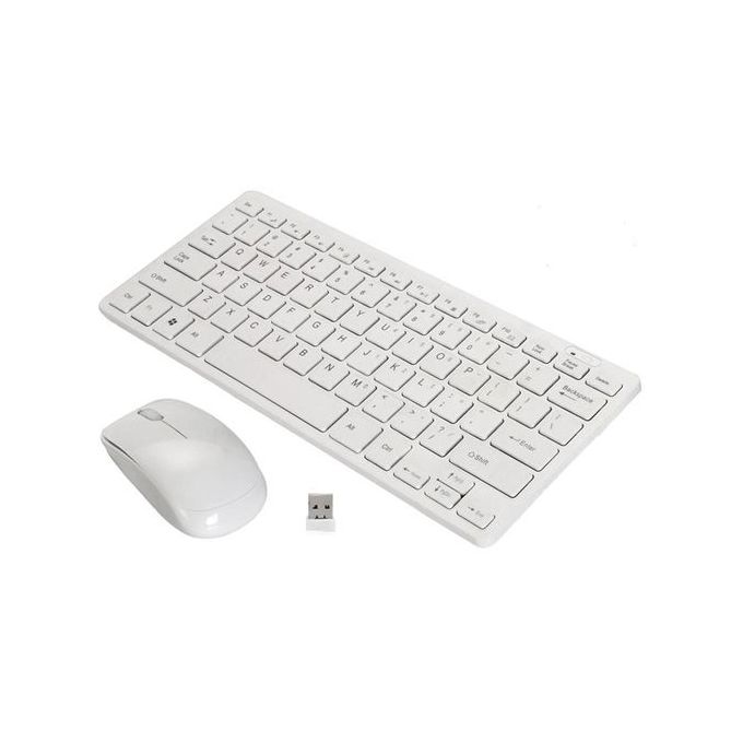 White Keyboard and Mouse Set