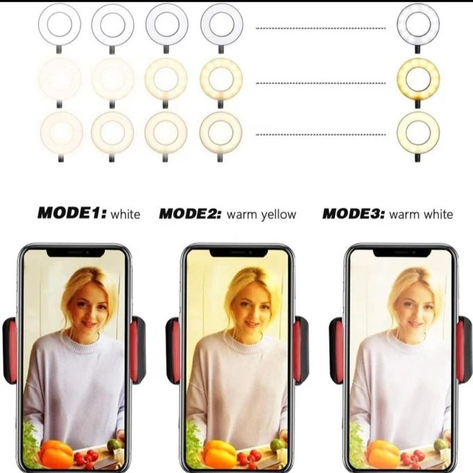 AB LED Desktop Ring Light for Video Selfies – Perfect for YouTube Live Streaming and TikTok — product view 4