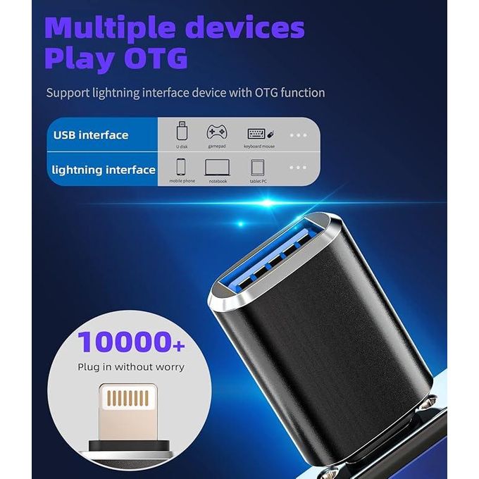Multicolor iPhone Lightning to USB OTG Adapter Converter