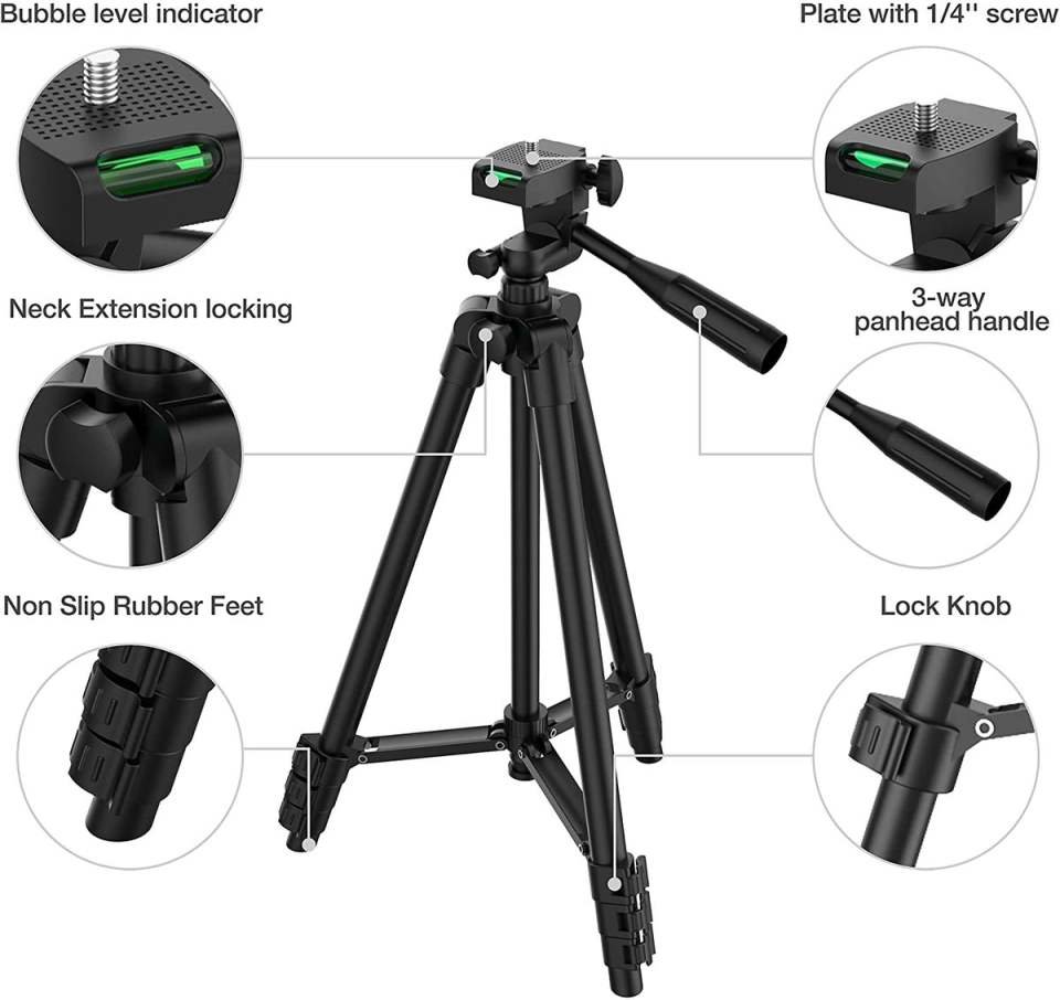 Buy DSLR Flexible Tripod Extendable Travel Lightweight Stand Remote Control For Mobile Cell Phone Mount Camera Gopro Live Youtube in Kumasi — product view 5