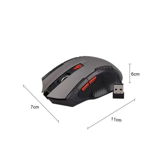 Portable 2.4G Wireless Gaming Mouse – 2400DPI in Silver in kumasi
