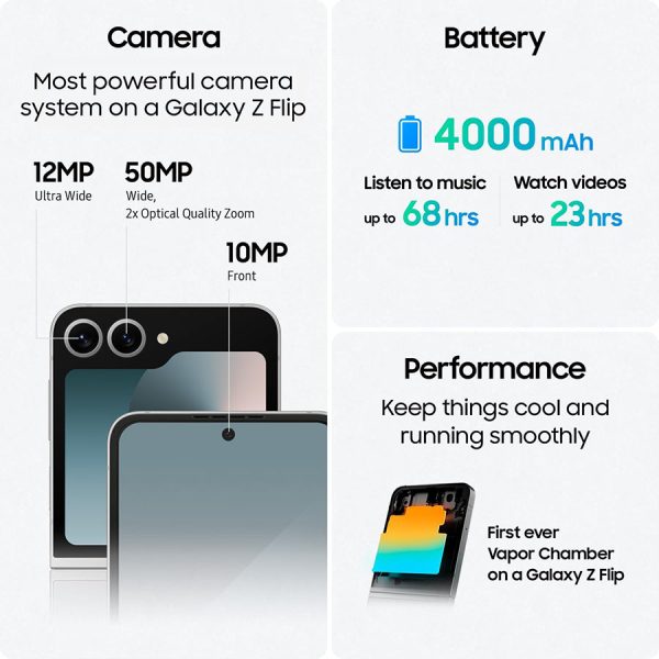 Samsung Galaxy Z Flip 6 with 512GB Storage and 12GB RAM