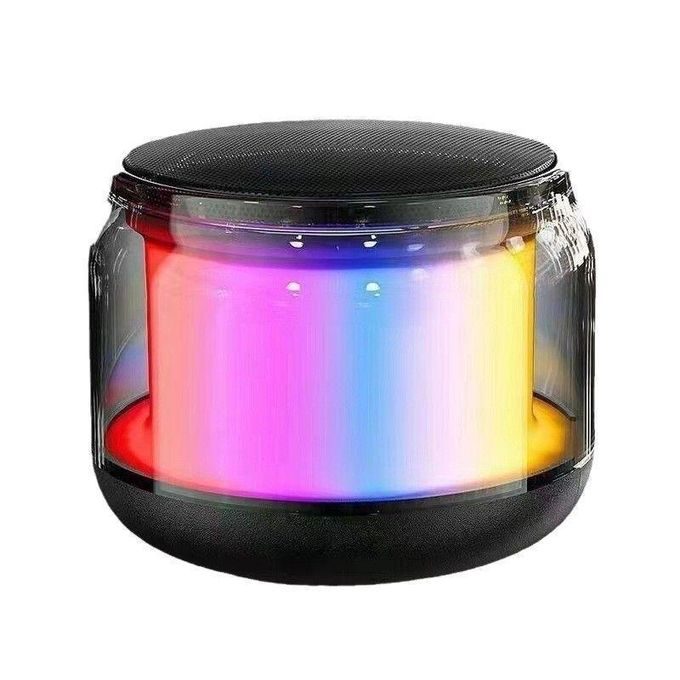 Black S500 Portable Bluetooth Speaker with Sci-Fi Inspired Cool Lighting