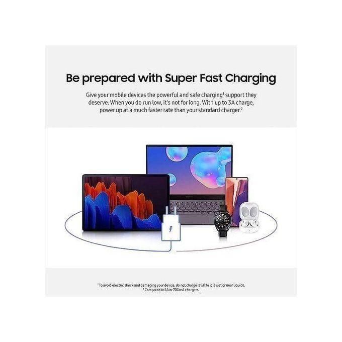 Samsung 25W Fast USB-C Charger – Black Type-C Adapter