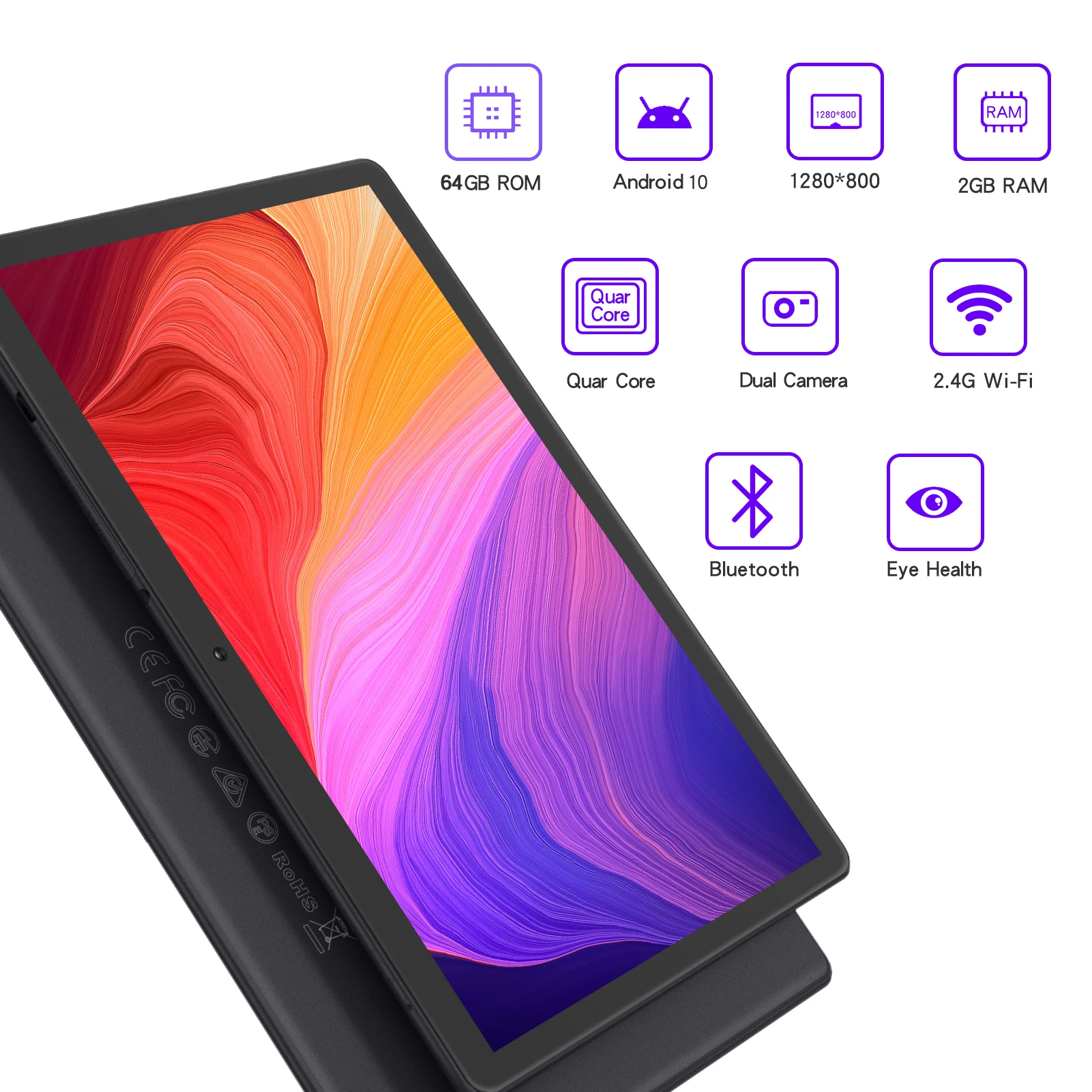 PRITOM 10-Inch Tablet PC with SIM Card Slot, Android 13, 64 GB, Quad-Core, Touch Screen, WiFi, GPS, 3G Calling – Available on AliExpress