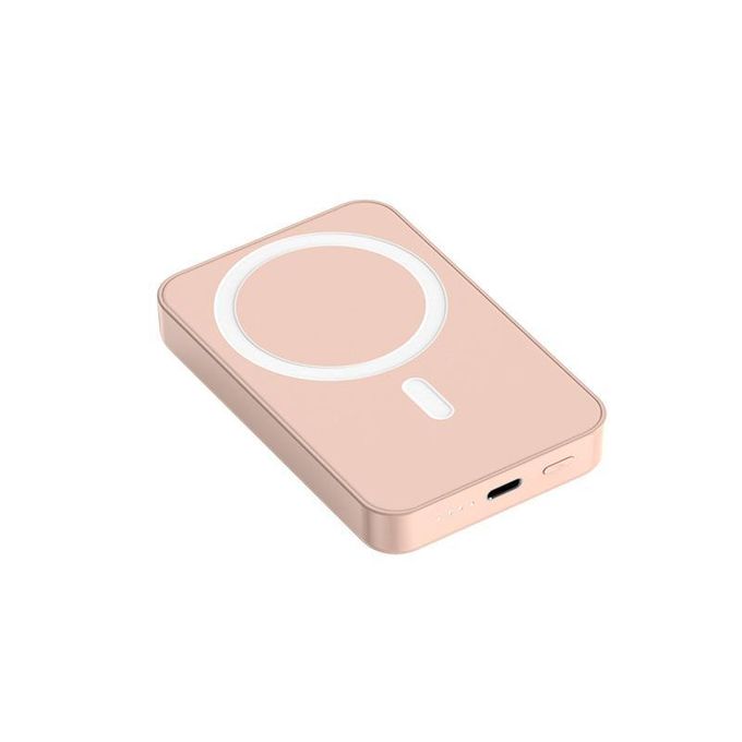 Pink Magnetic Wireless Power Bank – Portable Battery Pack with Fast Charging — product view 2