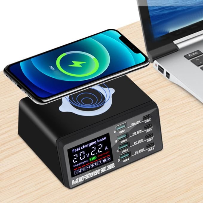 110W 9-in-1 Multiport USB Charger Hub with 8 Ports – EU Version for Fast Charging in kumasi