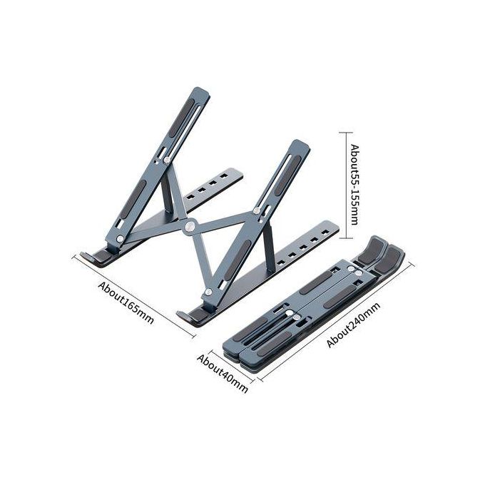 Adjustable Portable Laptop Stand – Foldable ABS Plastic Mount