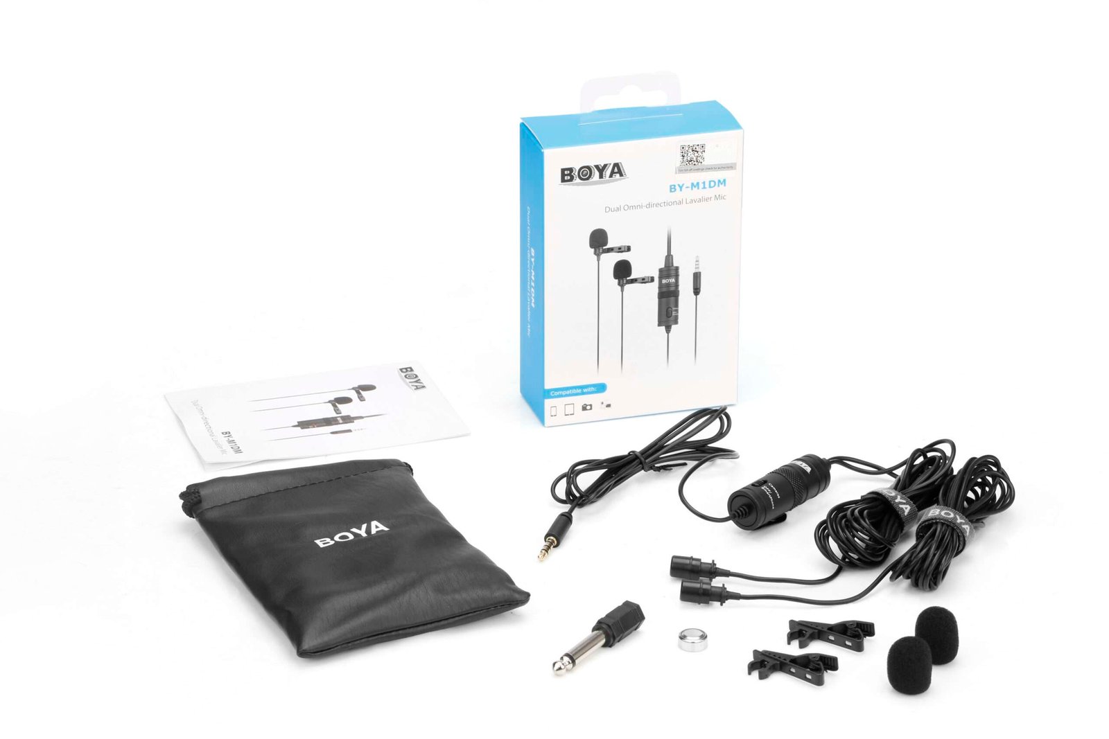 BOYA BY-M1DM Dual Omni-Directional Lavalier Microphone