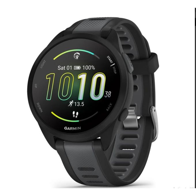 Garmin Forerunner 165 GPS Watch in Black and Slate Grey