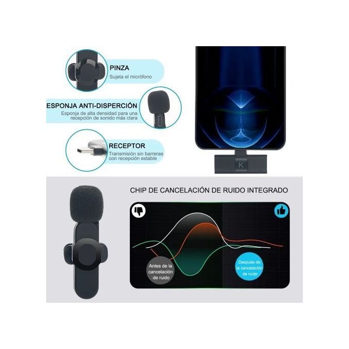 Wireless Lapel Microphones with Type-C Interface for Mobile Phones in kumasi — product view 4