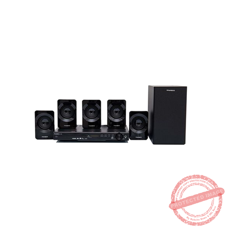 Nasco 75W 5.1 Channel Home Theater DVD & Karaoke Sound System | Bluetooth, MP3 Playback, FM Radio, USB Connectivity, Remote Control [HT-233BK]