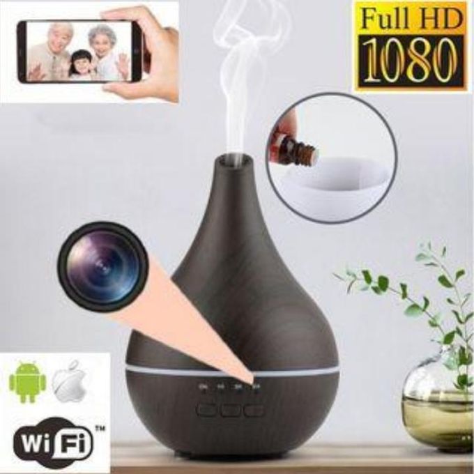 4K Hidden Camera Electric Diffuser/Humidifier – Coffee Design