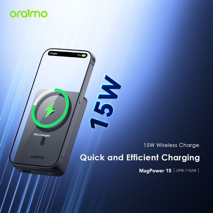 Oraimo MagPower 15 10,000mAh Wireless and Wired Charging Power Bank