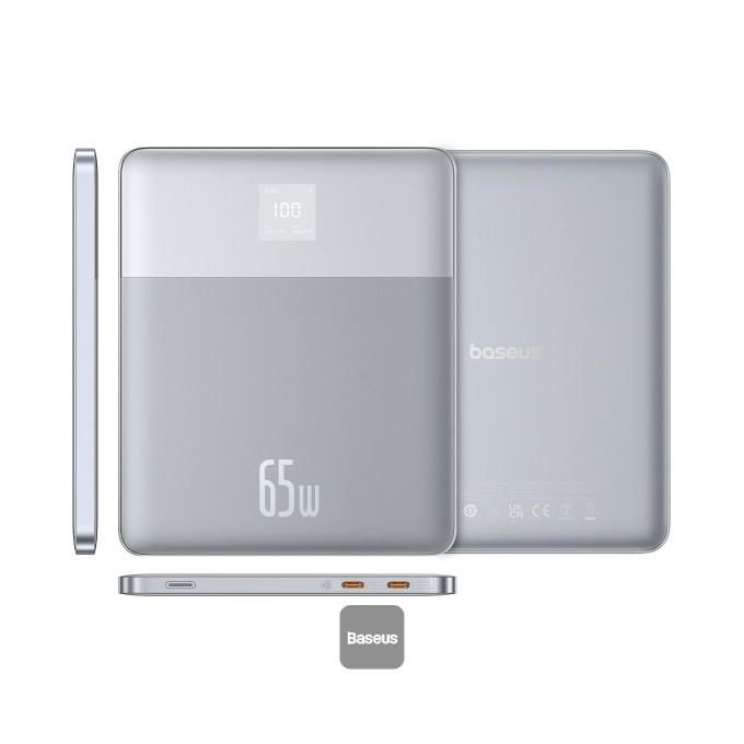 Baseus Blade2 12000mAh Fast-Charging Power Bank - 65W Orange and Gray