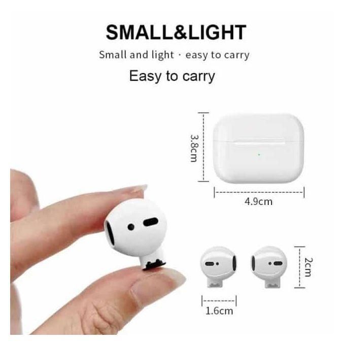 White Pro 5s Mini Bluetooth Earbuds