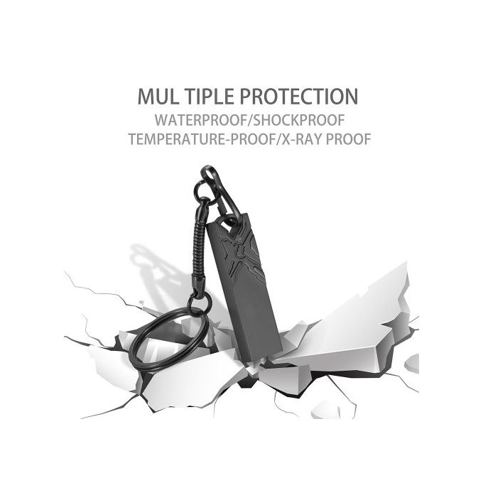 128GB Black Metal OTG USB Flash Drive with 3D Embossing