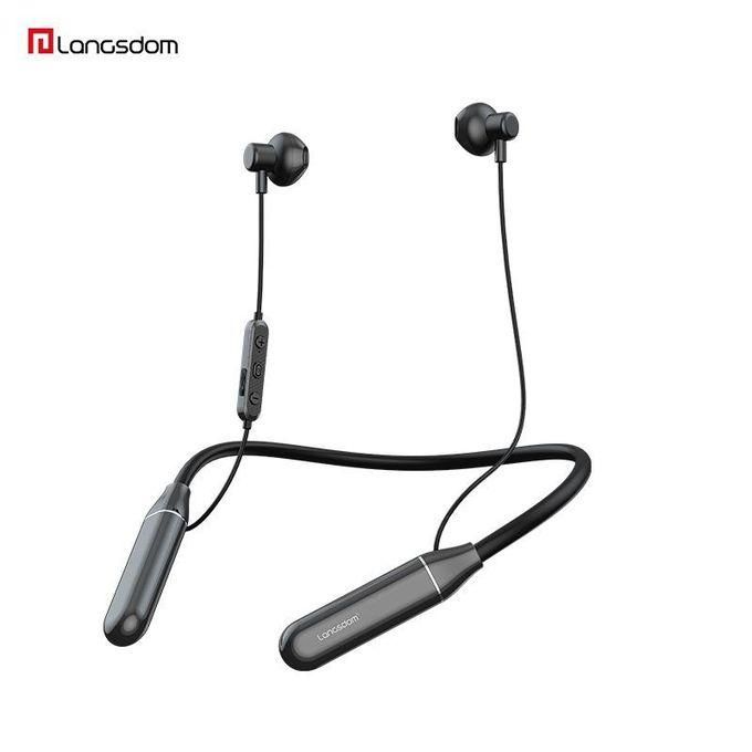 Langsdom L5Max Bluetooth Neckband – 170 Hours of Playtime – Black