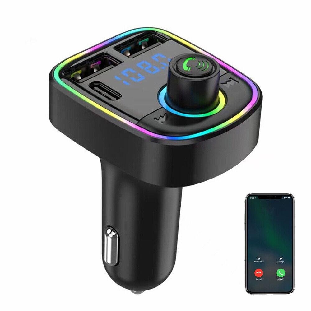Buy Fm Bluetooth 5.0 Car Charge Dual Usb Porttype-C Charge Handsfree Call Wireless Aux Audio Modulator Mp3 Player in Kumasi