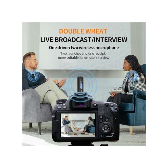 K35 Dual Wireless Microphone with 3.5mm Connection