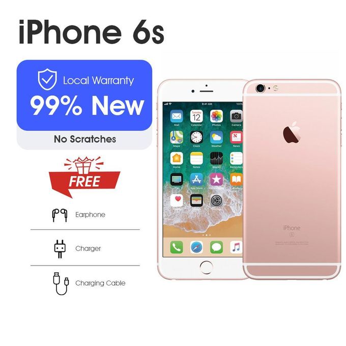 Refurbished Apple iPhone 6s – Like New, 2GB RAM + 32GB Storage, 1715mAh Battery, Single SIM, 5.5-Inch Display, 12MP HD Camera, Touch ID Smartphone with Local Customer Support
