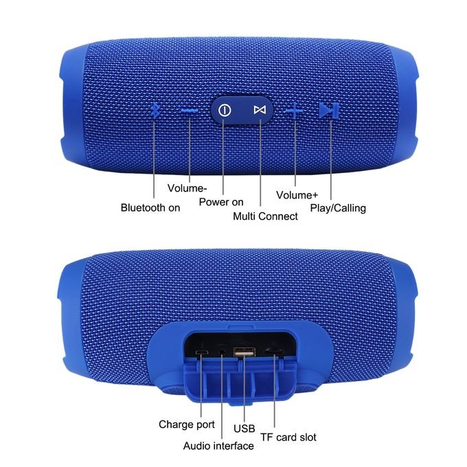 Charge3 Life Waterproof Bluetooth Speaker with Built-in Microphone (Blue) in kumasi
