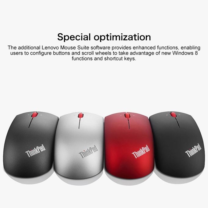 Lenovo ThinkPad Wireless Frosted Mouse in Black with Office Blue-ray
