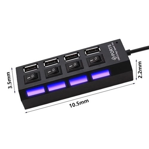 Buy USB Splitter Hub USB 2.0 Docking Station Multiple Expander Black