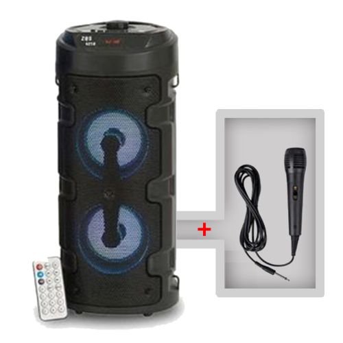 Buy Bt Bluetooth Portable Speaker with Remote – Black + FREE Microphone in Kumasi