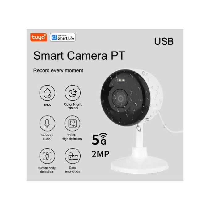 Tuya WiFi Indoor Smart Camera – Black and White