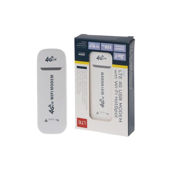White 4G LTE USB WiFi Router Modem