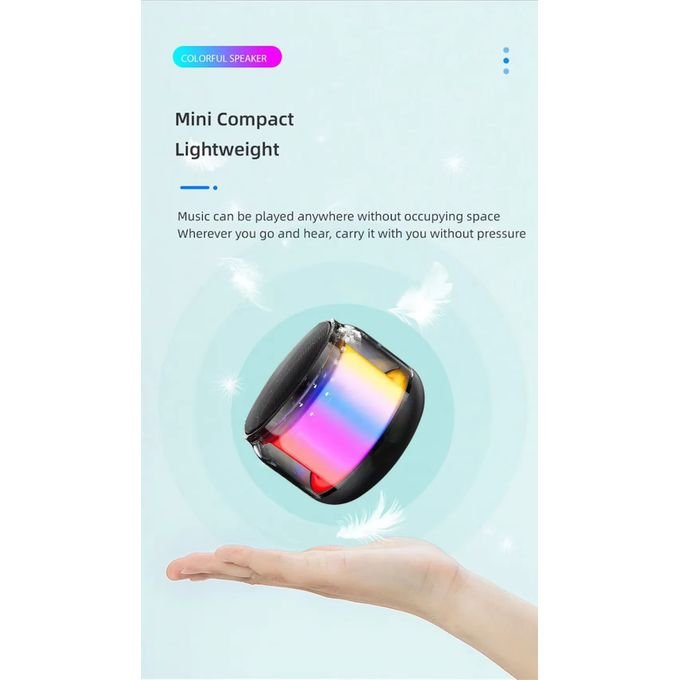 Compact Portable Bluetooth Surround Speaker – Black